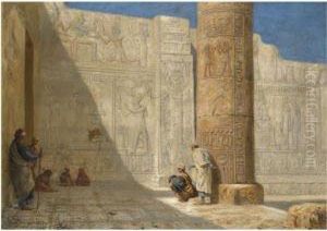 The Temple Of Seti I, Abydos by Ernst Carl Eugen Koerner