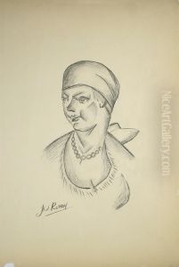 Portrait Of A Woman by Nina Osipovna Kogan