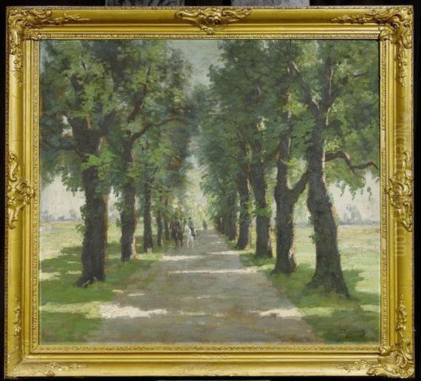 Alley With Horseriders - view 1