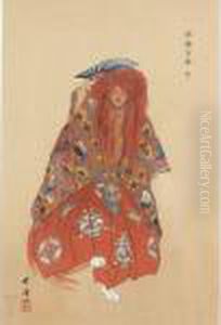 Noh Dancer by Tsukioka Kogyo