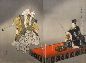 Nogaku Hyakuban (one Hundred Noh Dramas) by Tsukioka Kogyo