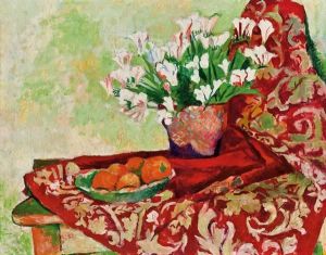 Stillleben Mit Fresien by Robert Kohl