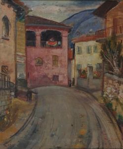 Eingang Zum Dorf Ponte Capriasca by Albert Stefan Kohler