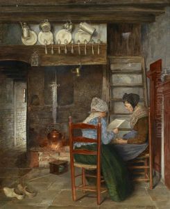 Interiorscene by Gustav Kohler