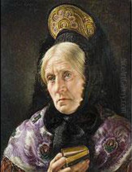 Bildnis Einer Alten Dame In Baden-wurttembergischer Tracht - view 1