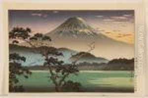 View Of Mount Fuji At Sunset by Tsuchiya Koitsu