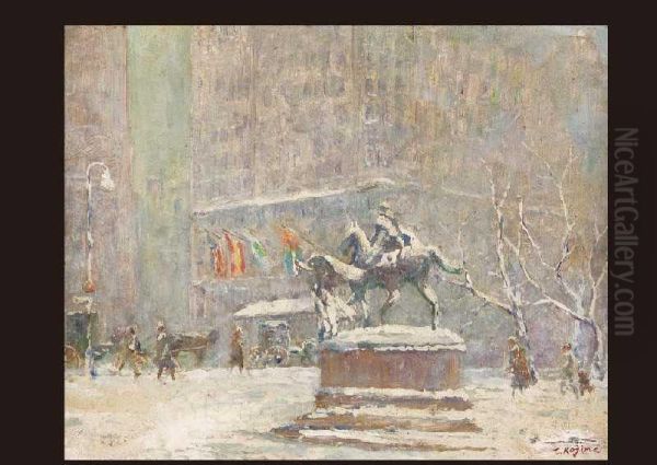 Snow Landscape In Paris - view 1