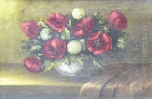 Still Life, Flowers In A Bowl by W. Kok