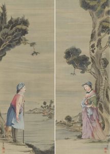 Western Ladies By A Lake by Shiba Kokan