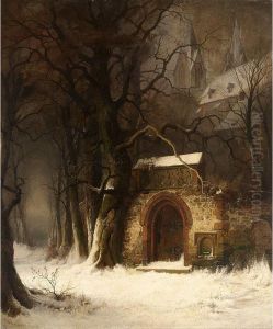 View Of A Church-yard Entrance In Winter