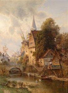 Stadtidylle Am Kanal by Paul Koken