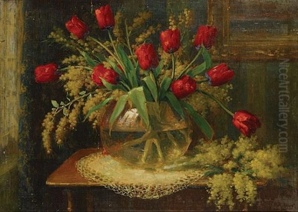 Nature Morte Aux Tulipes Rouges - view 1