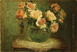 Stilleven Met Rozen by Henri Kokken