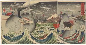 Battle At Weihaiwei by Utagawa Kokunimasa