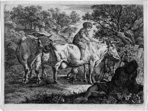 Ein Stier Und Zwei Kuhe by Carl Wilhelm Kolbe