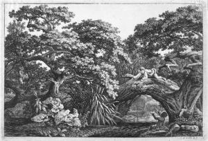 Waldige Landschaften - Ein Rude by Carl Wilhelm Ii Kolbe