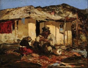 Marchand De Tapis Caucasien by Sergee Kolesnikoff