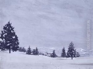 Paysage De Neige by Sergej Michaijlovic Kolesnikov