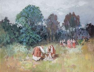 Les Paysannes by Stepan Feodorovich Kolesnikov
