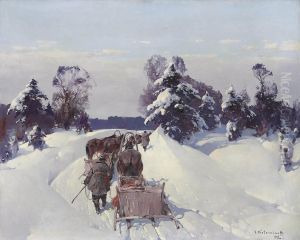 On The Way To Market by Stepan Feodorovich Kolesnikov