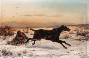 Travelling Through A Winter Landscape