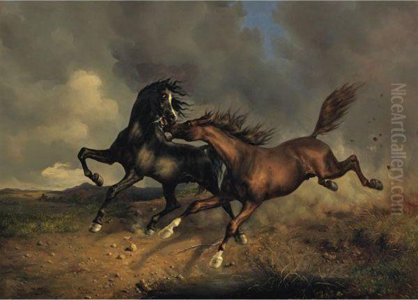 Horses In A Storm - view 1