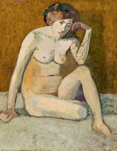 Sitzender Akt by Broncia Koller-Pinell