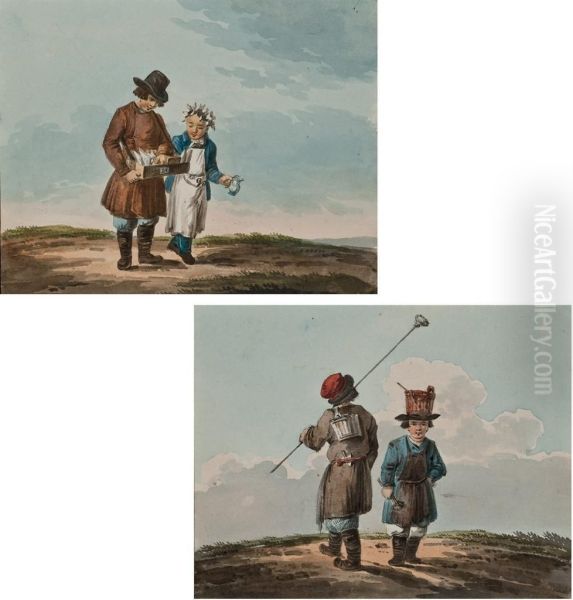 Two Child Street Vendors - view 1