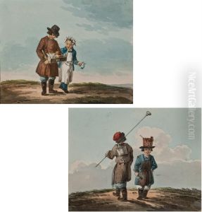 Two Child Street Vendors by Carl Ivanovitch Kollmann