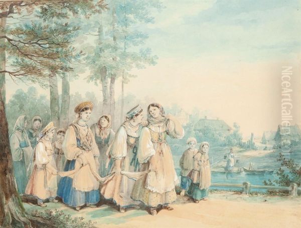 A Procession Of Young Maids - view 1