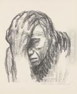 Nachdenkende Frau by Kathe Kollwitz