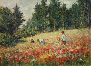 Beimblumenpflucken by Oldrich Konicek