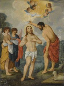 The Baptism Of Christ by Johann Konig
