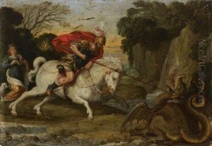 Saint Georges Combattant Le Dragon by Johann Konig