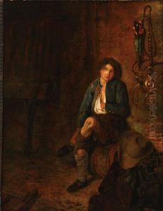 Stable Interior With A Young Boy Stable Interior With A Young Boy
