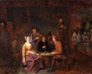 Company Of Peasants With A Violinist In A Tavern by Philips Koninck