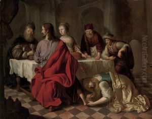 Mary Magdalene Washing The Feet Of Christ In The House Of Simon