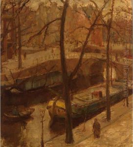 A View Of The Brouwersgracht by Cornelis Koning
