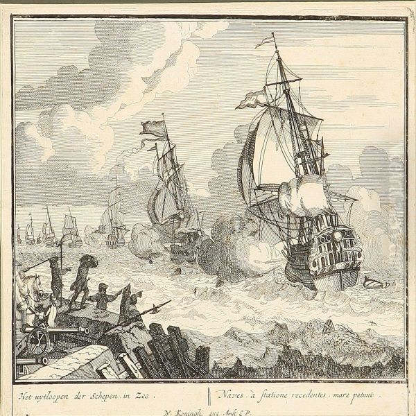 Het Uytloopen Derschepen, In Zee - view 1