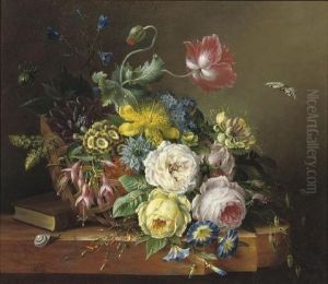 An Abundant Flower Still Life by Elisabeth Johanna Koning