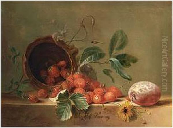 A Still Life With Strawberries And A Prune - view 1