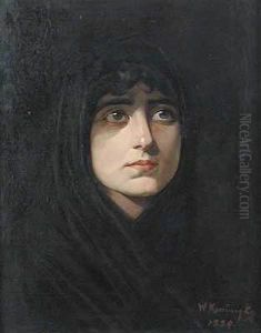 Portret Dziewczyny by Waklaw Koniuszko