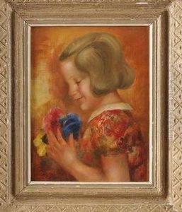 Jeune Fille Aux Anemones