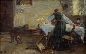 Mutter Und Kind In Der Stube Mutter Und Kind In Der Stube