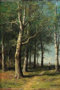 Under The Birch Trees by Mikhail Konstantinovich Klodt