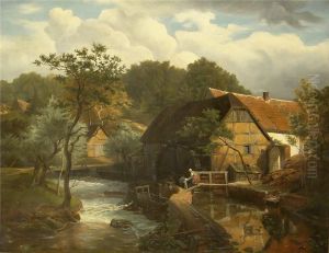 Wassermuhle Mitbauern An Einem Rauschendem Bach