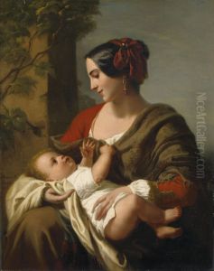 Mutter Mit Kind by Albert Friedrich Korneck