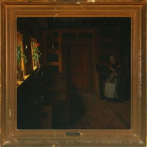 Interior With Woman, Skagen by Valdemar Kornerup