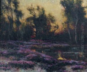 Paysage Au Soleil Couchant. by Michel Korochansky