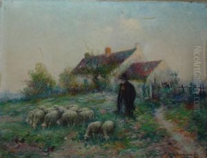 Berger Et Ses Moutons by Michel Korochansky